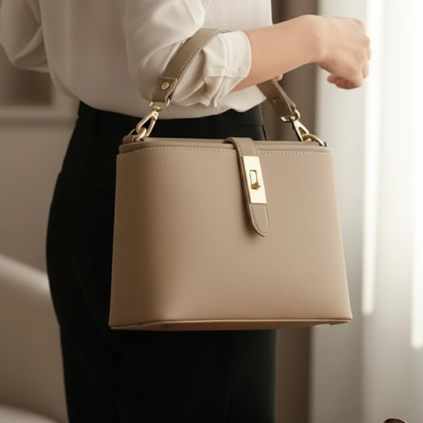 Classic Leather Shoulder Bag