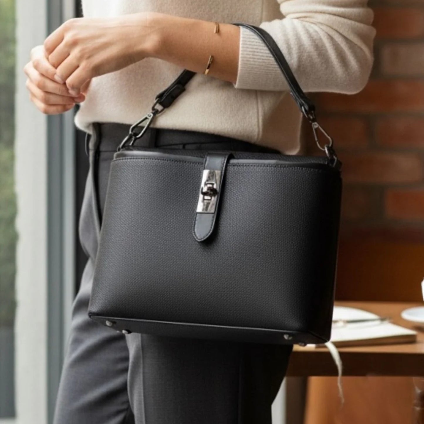 Classic Leather Shoulder Bag